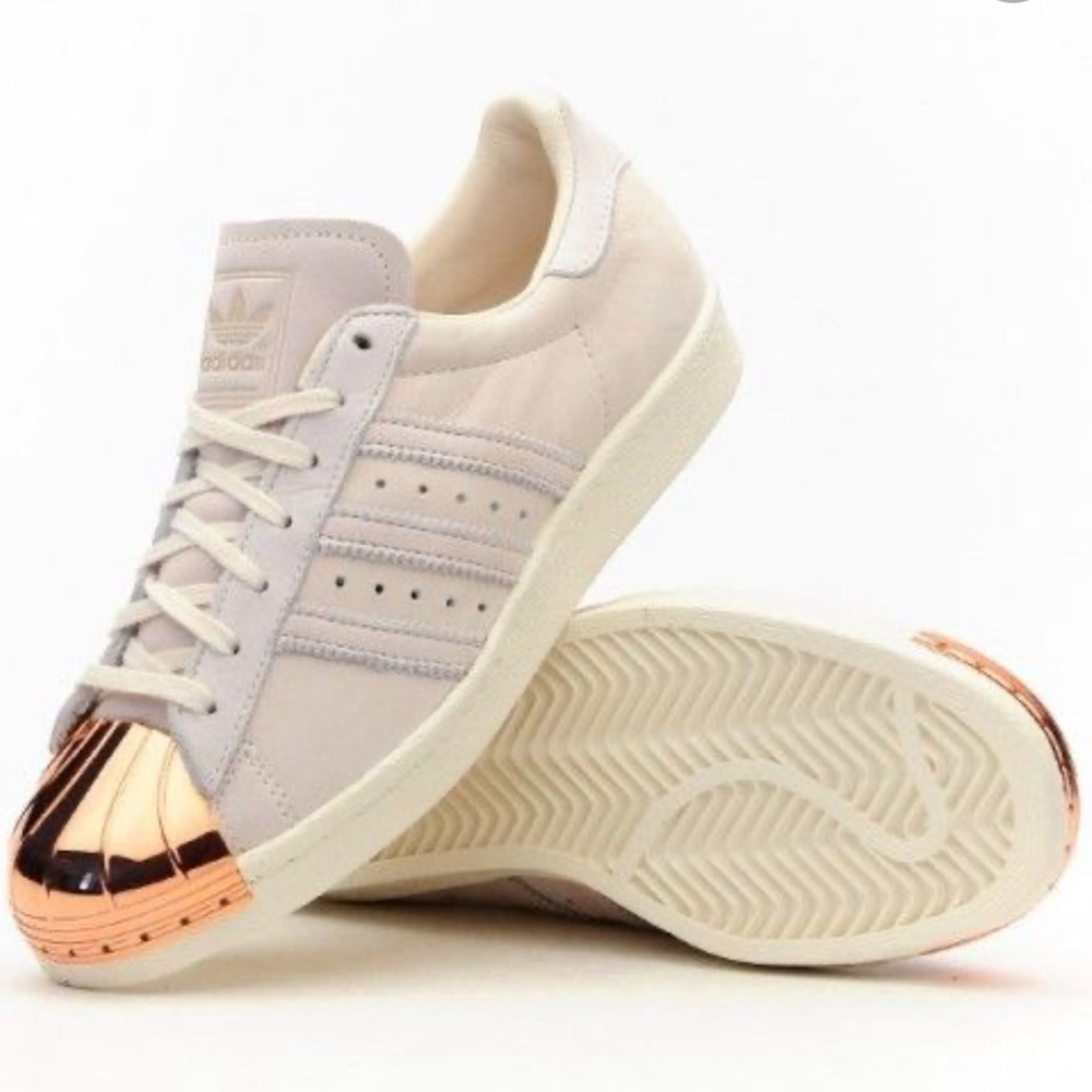 Adidas Superstar 80s Rose Gold Metal Toe Cap Sneakers